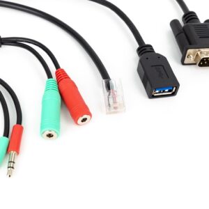 external cables-USB, VGA, LAN, Audio